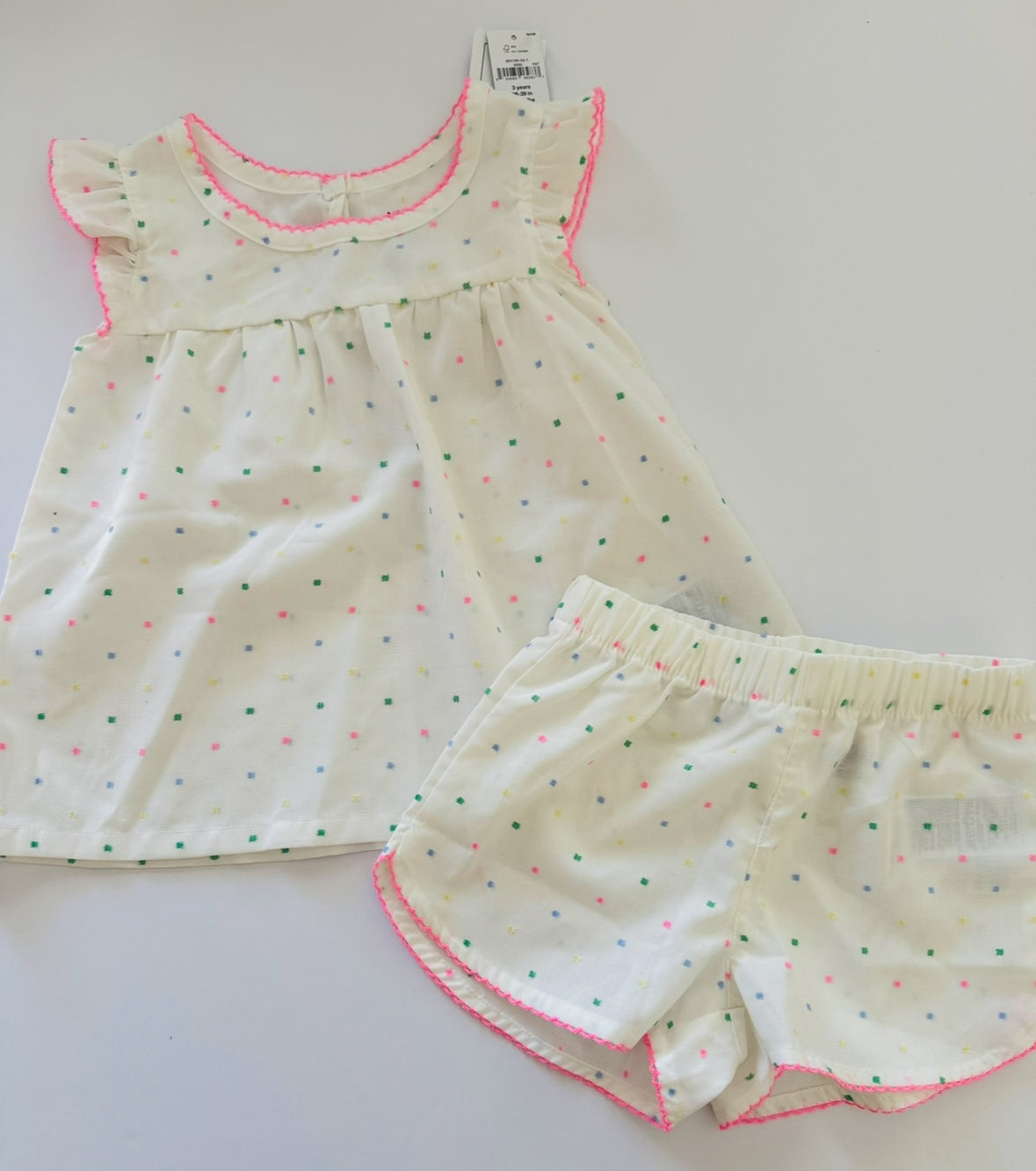 REDUCED # 92  girls GAP 3 t NWT summer linen 2 piece pajama set