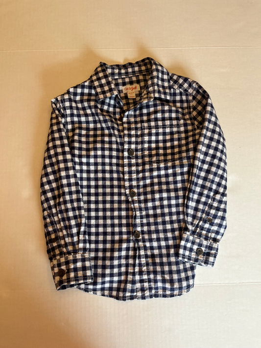 VGUC Cat and Jack navy/white button down boys size xs(4/5) PPU Mariemont