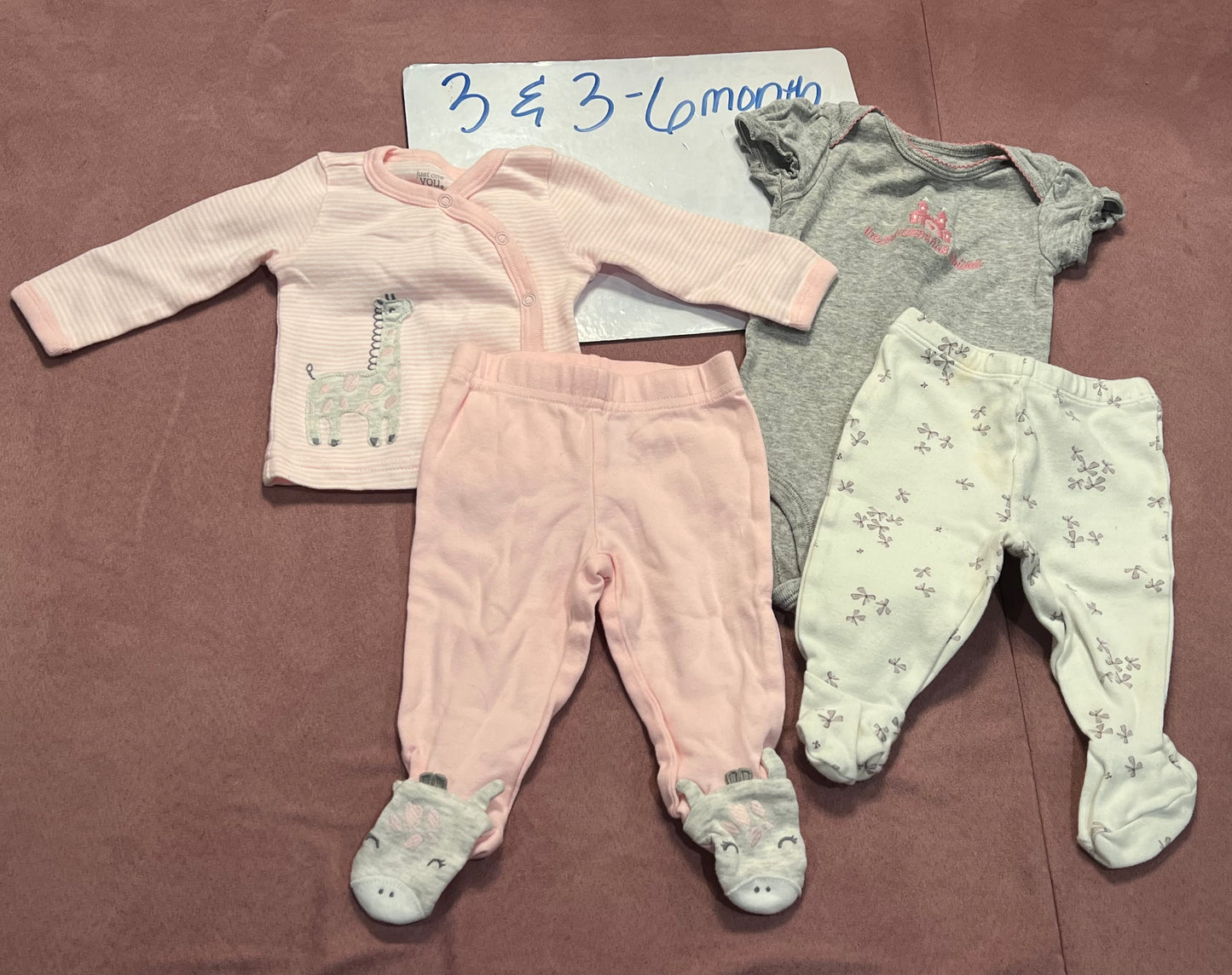 3 and 3-6 month girls bundle (4)