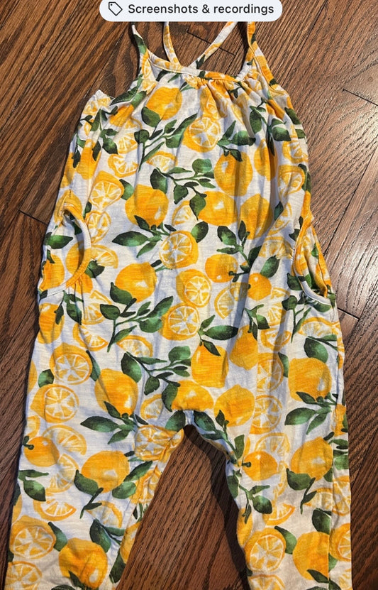 #34 girls 18-24 months old navy romper
