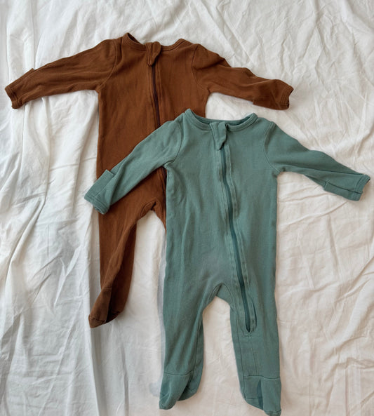 #113 Rabbit Bear gender neutral 3-6 month sleeper bundle