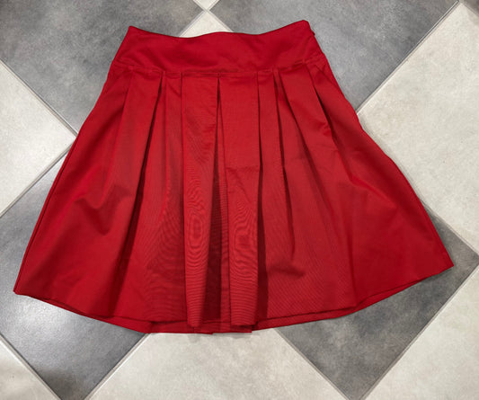 #38 NWT Ann Taylor Size 0 Women’s Red Pleated Skirt