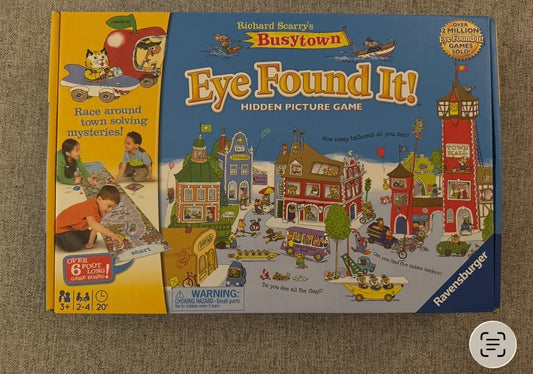 #92 busy town eye found it board game