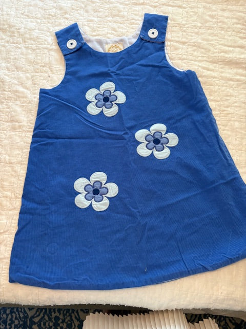 Seller 47 TBBC blue flower jumper, EUC, sz 6