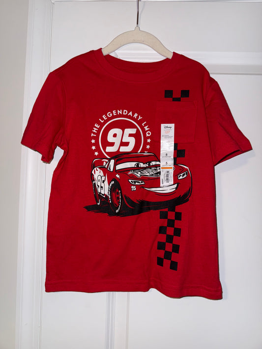 #106: 5T Disney Cars Lightening Mcqueen Shirt NWT
