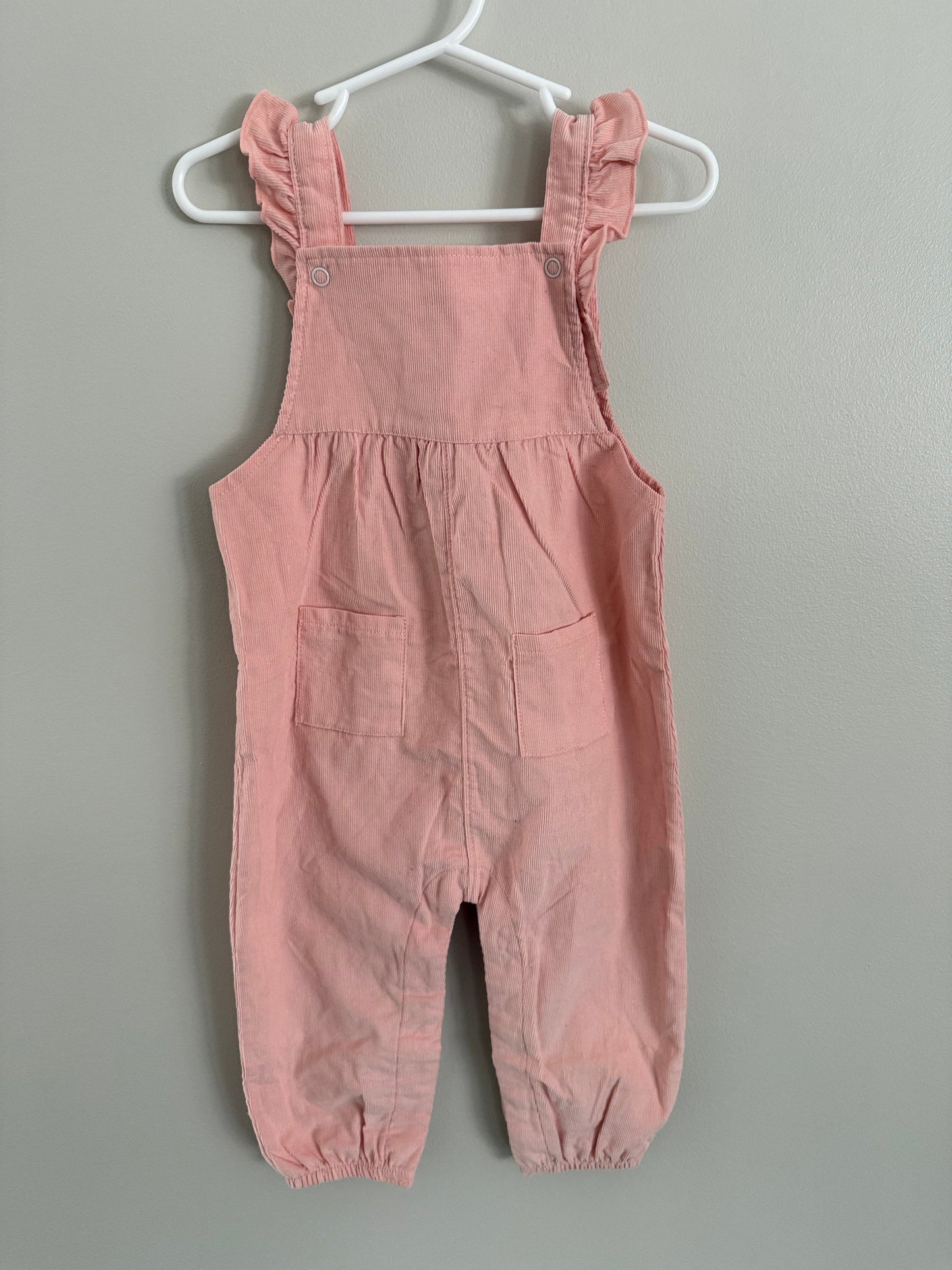 #173-NWT Angel Dear 24m toddler girl pink overalls