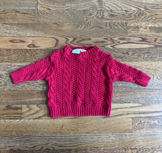 Seller #195 - Koala Kids Boys Red Cable Knit Sweater - Size 3-6 Months