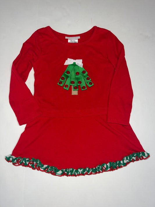 #78 girls 3T Bonnie Jean Christmas Tree tunic