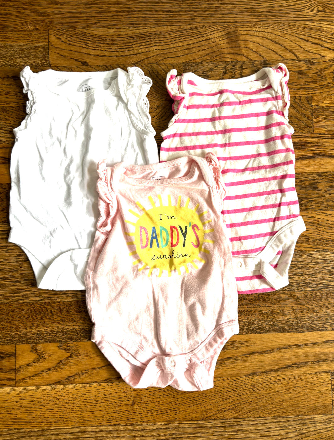 Seller #195 - *REDUCED* Baby Gap Bundle of 3 Girls Bodysuits - Size 0-3 Months