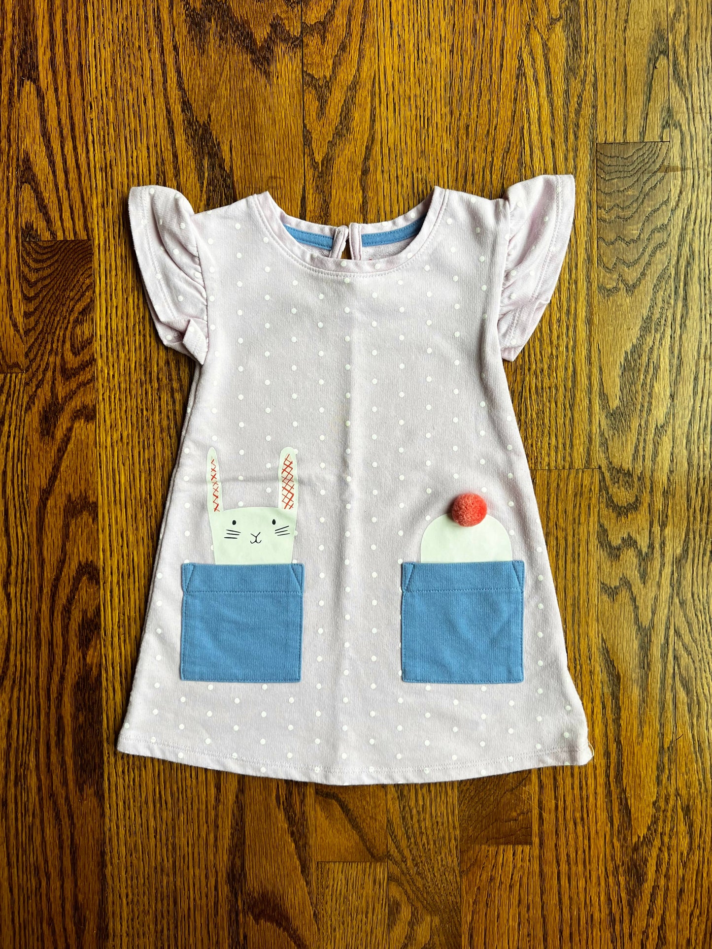 Seller #115 - REDUCED - Cat & Jack Girls 2T Lavender Polka Dot Bunny Tunic Dress, VGUC