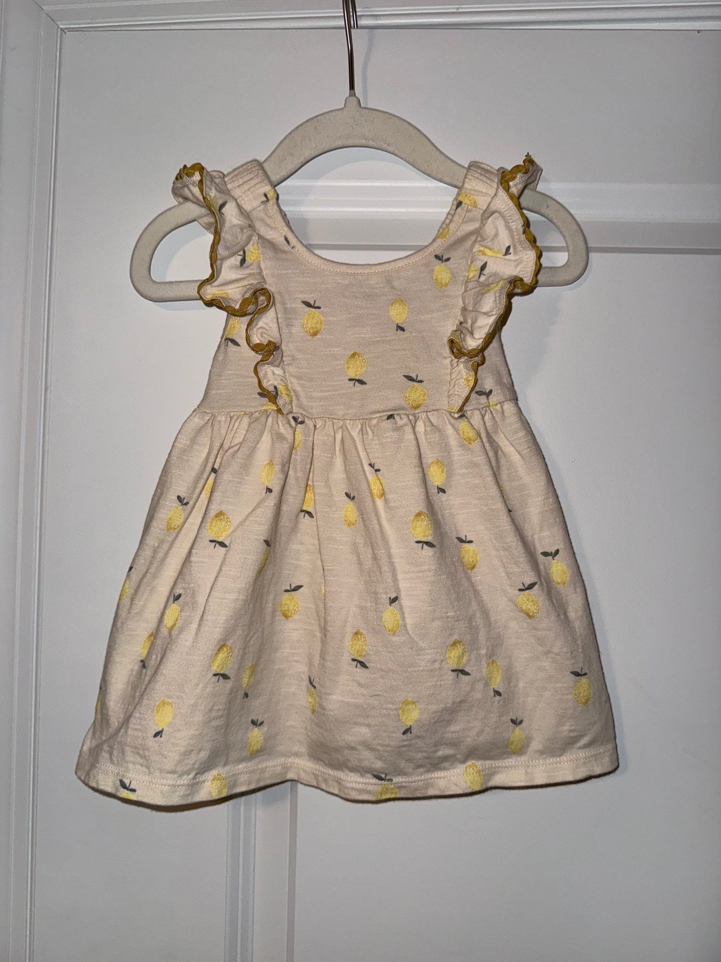 #106: 12m Modern Moments Lemon Dress *REDUCED*
