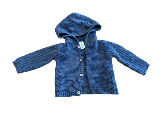 #33 Carter’s Baby Blue Knit Bear Sweater 6 Months