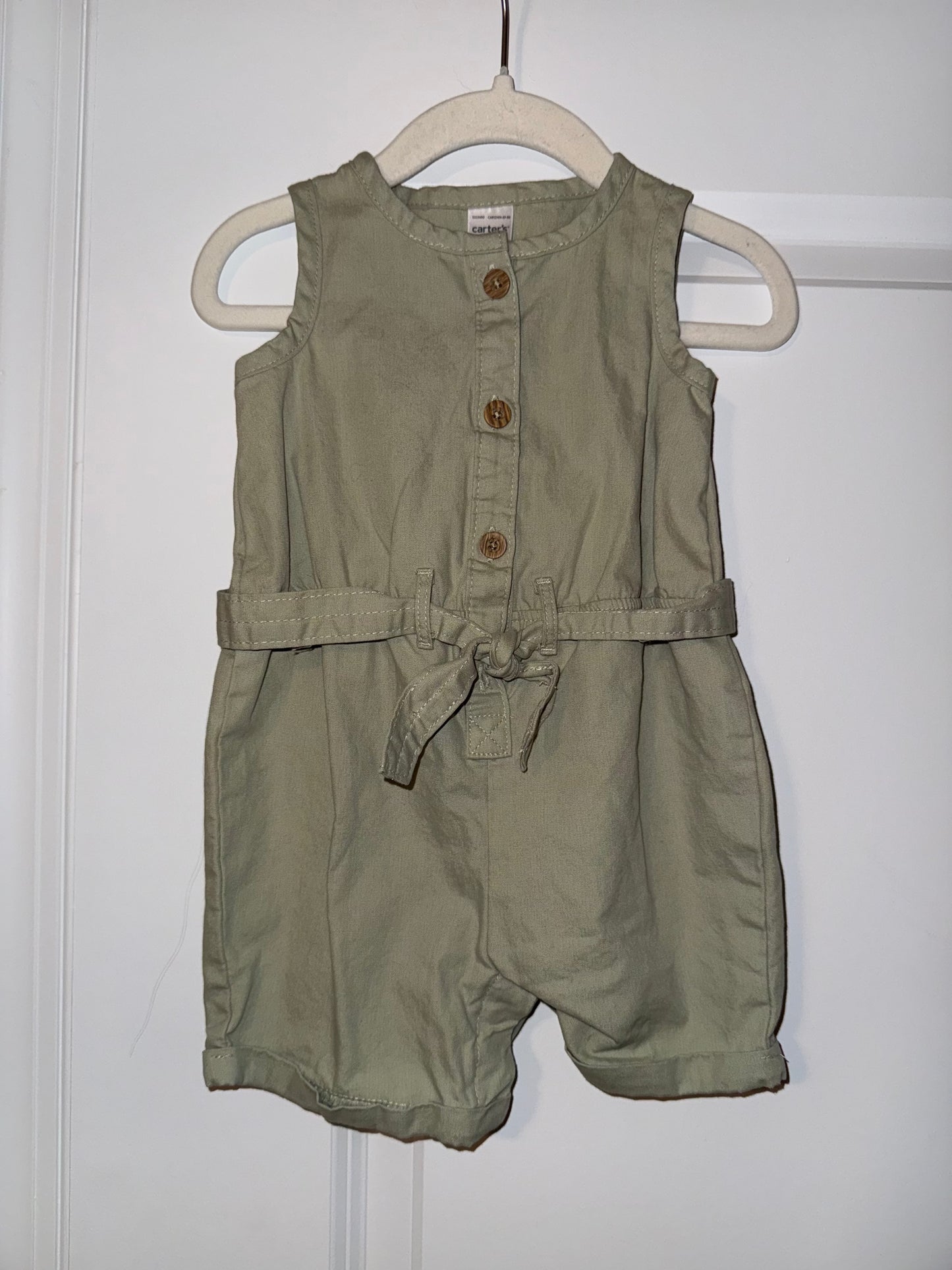 #106: 12m Carters Green Jumpsuit *REDUCED*