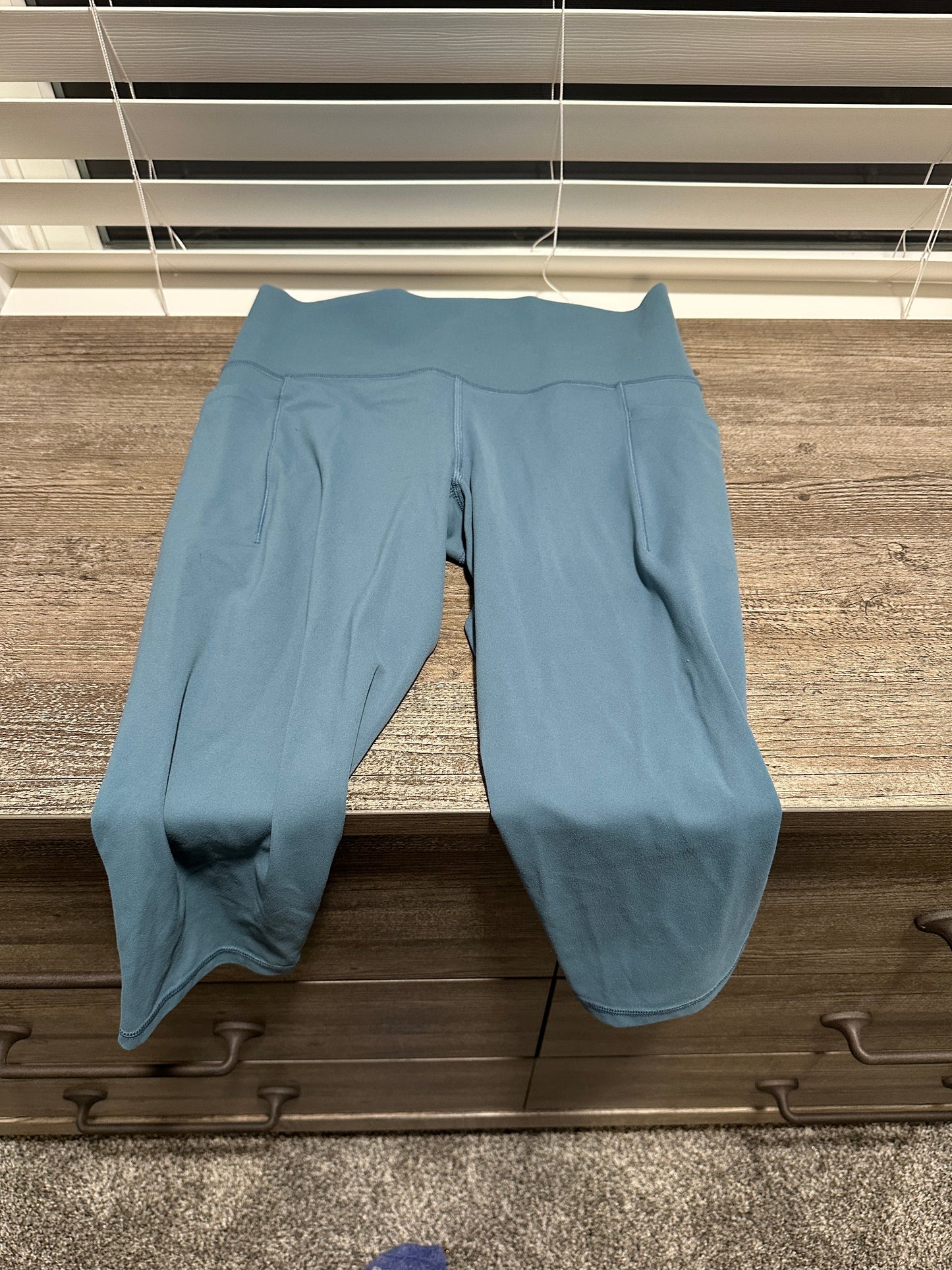 #214 Women's Athleta Blue Yoga Pants- Medium Petite