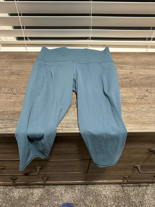 #214 Women's Athleta Blue Yoga Pants- Medium Petite
