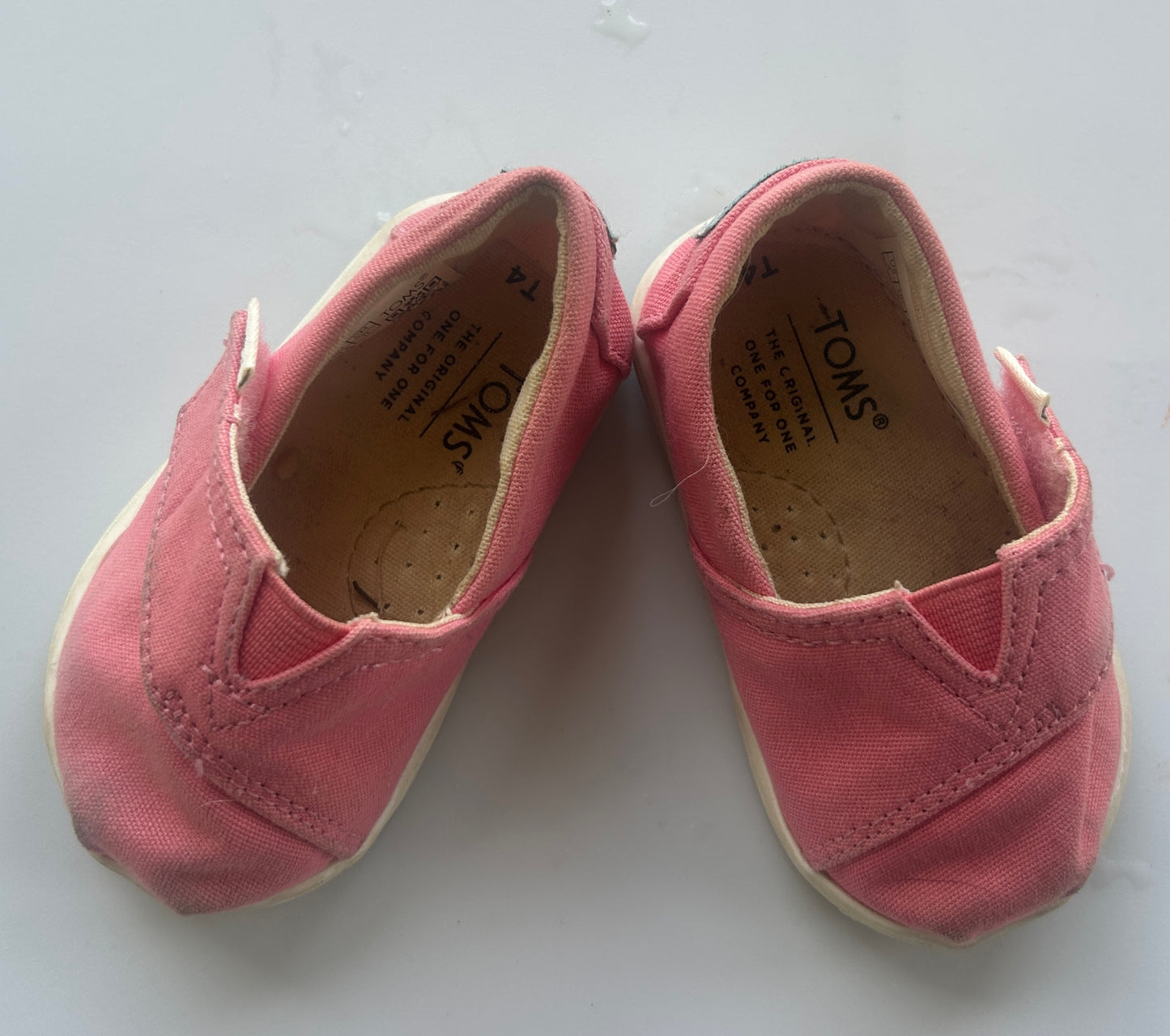 #34 pink Toms girls size 4 (baby)