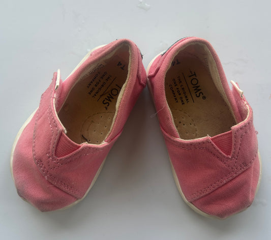 #34 pink Toms girls size 4 (baby)