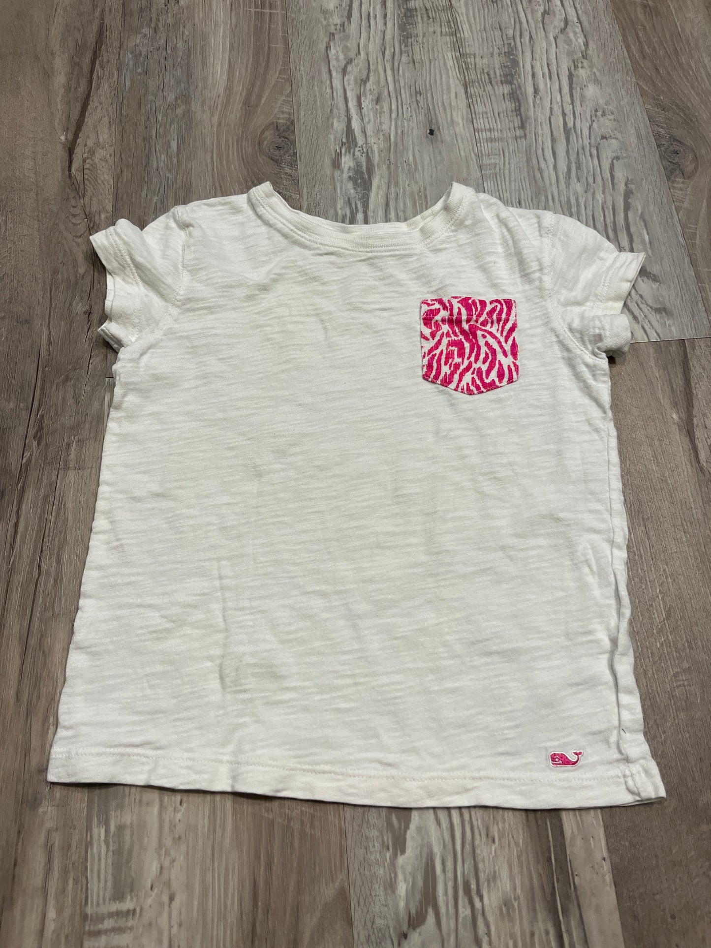 Girls Vineyard Vines White and Pink Pocket Shirt Size XS