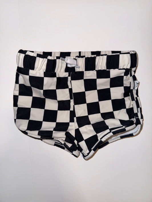 #106: 2-3T (Fits 2T) Dream Big Little Co Checkered Swim Shorts
