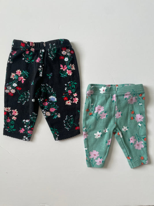 #3 Carters floral pants set (2-piece) Girls size NB