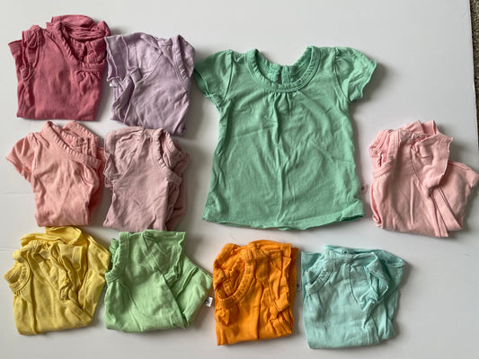 #3 Honest brand T-shirt lot (10 piece) girls size NB