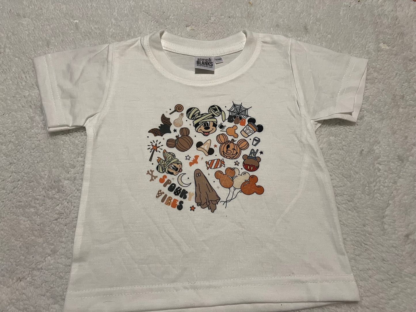 #48 NWOT Small shop screen print Halloween tee 12 - 18 months