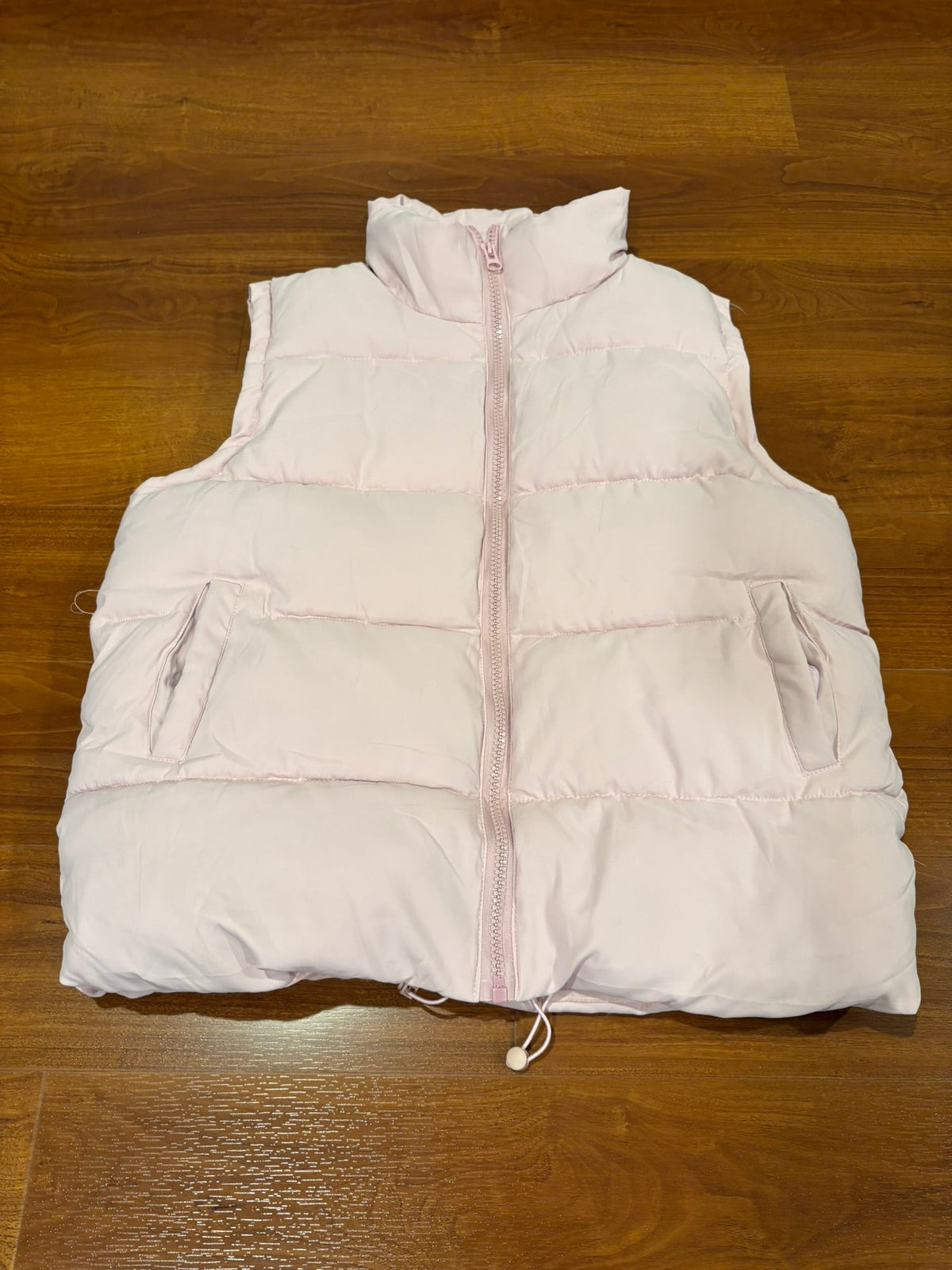 Women's Size M Oversized Pink Puffy Vest