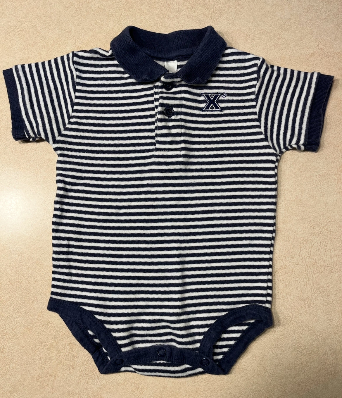 #143 Xavier polo onesie Boys 12m - REDUCED