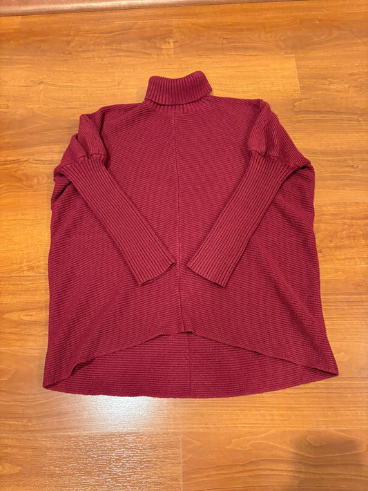 Women's Size M Red Wine Tunic Sweater