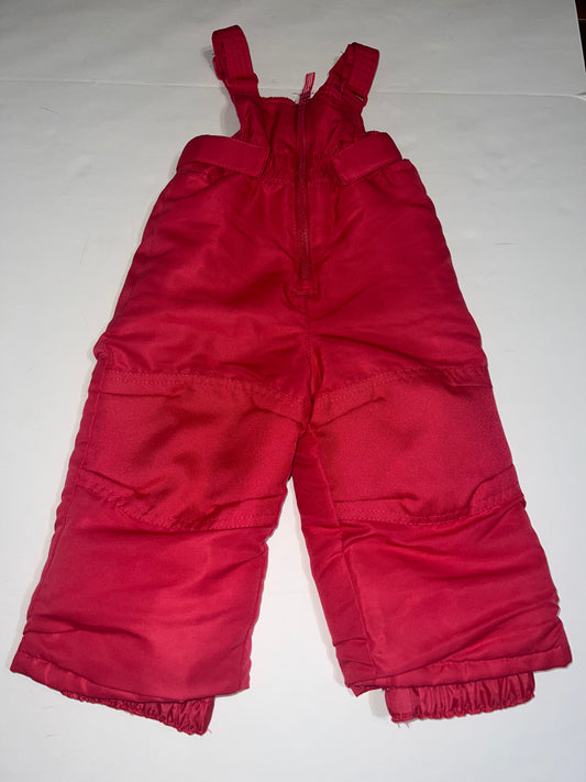 #78 girls 12 months Cherokee pink snow pants