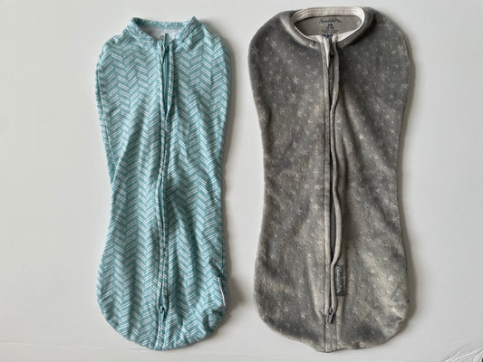 #3 PRICE REDUCED- SwaddleMe newborn swaddles Girls size NB
