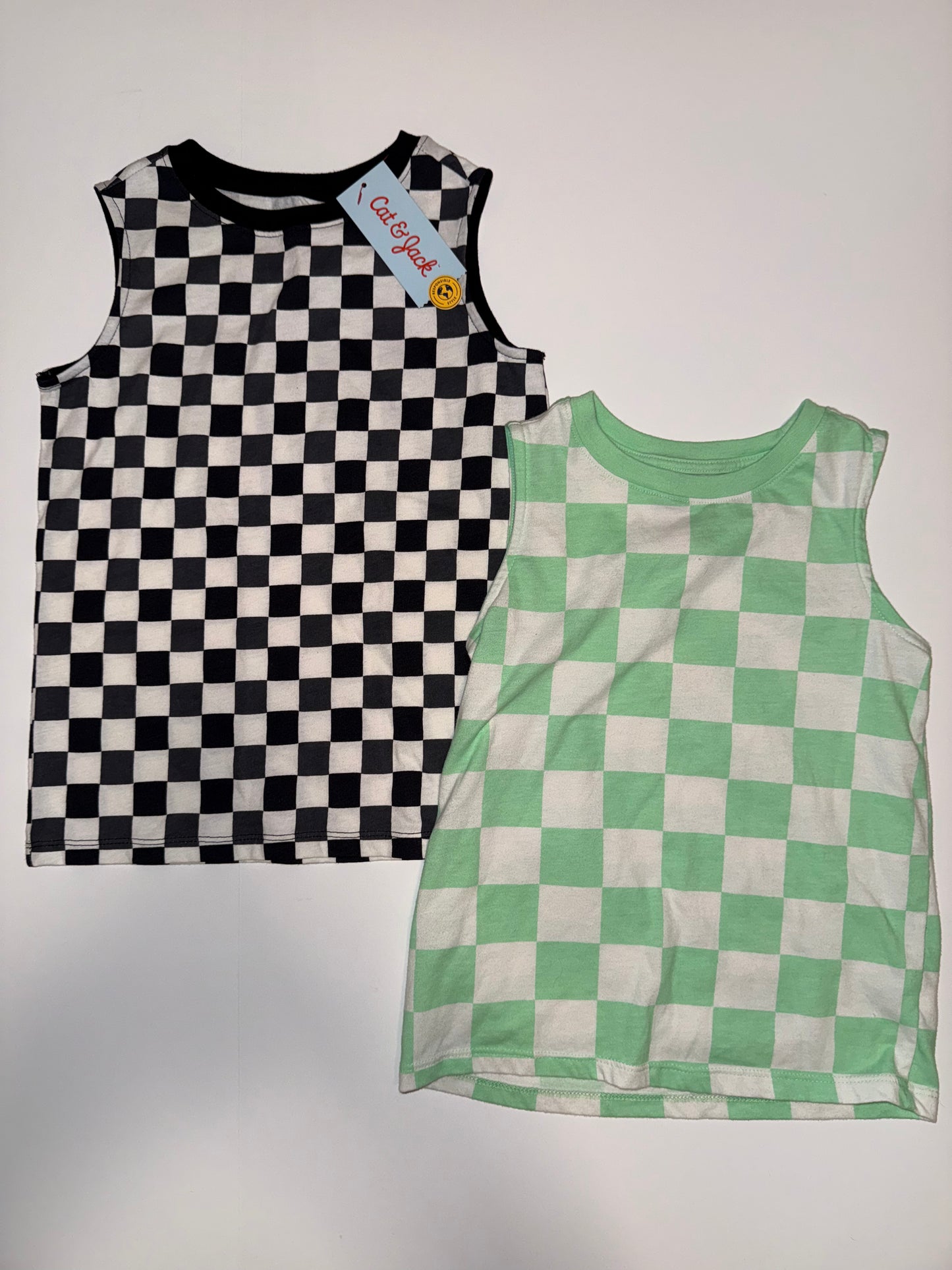 #106: XS (4/5) Cat & Jack Checkered Tank Bundle (1 NWT)