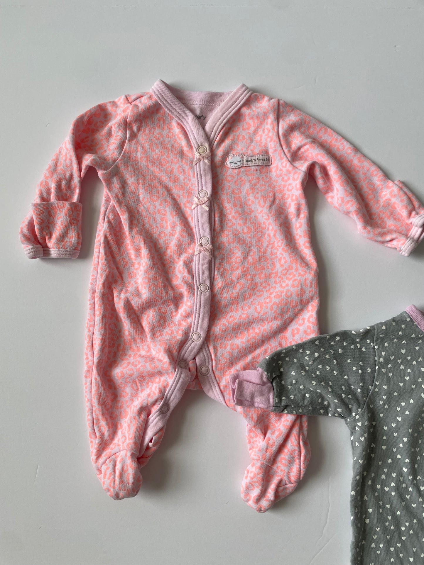 #3 Carters & Gerbers footed pajama 2-pack Girls size NB