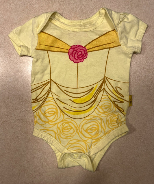 #143 Disney Princess (Belle) Onesie Girls 3-6m - REDUCED