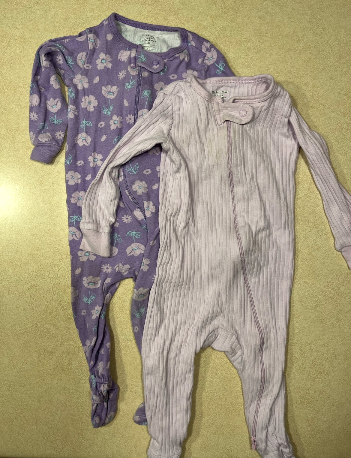 #143 Member’s Mark Purple Pajamas Bundle Girls 9m