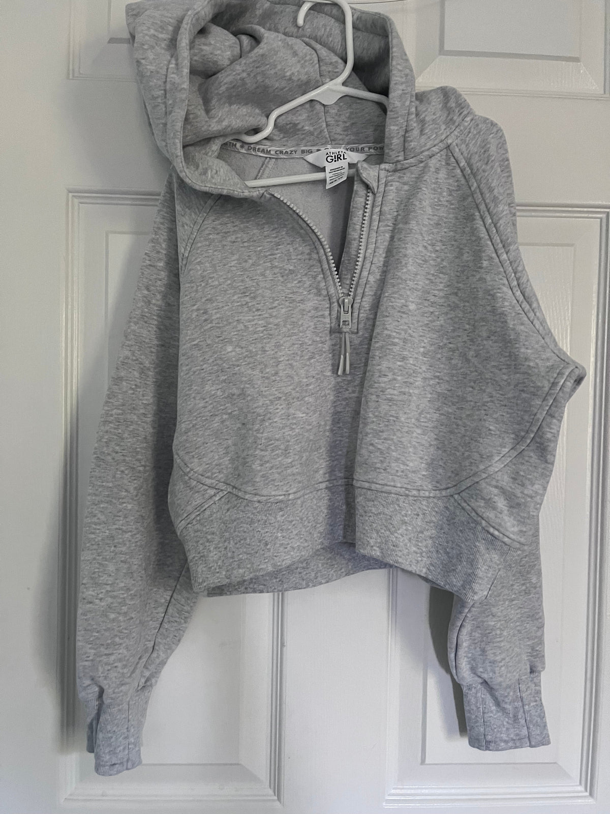 #125 EUC Athleta Girl hooded sweatshirt Size 8-10