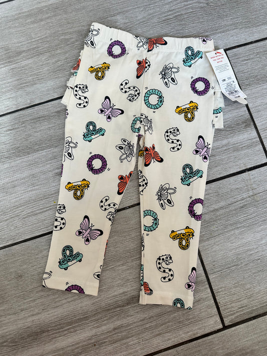 #111 Cat & Jack Insect Letter Print Legging Pant 12 Months Girls NWT