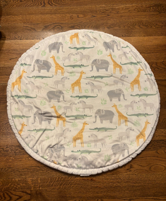 Seller #195 - *REDUCED* Animal Jungle Safari Round Cushioned Baby Playmat