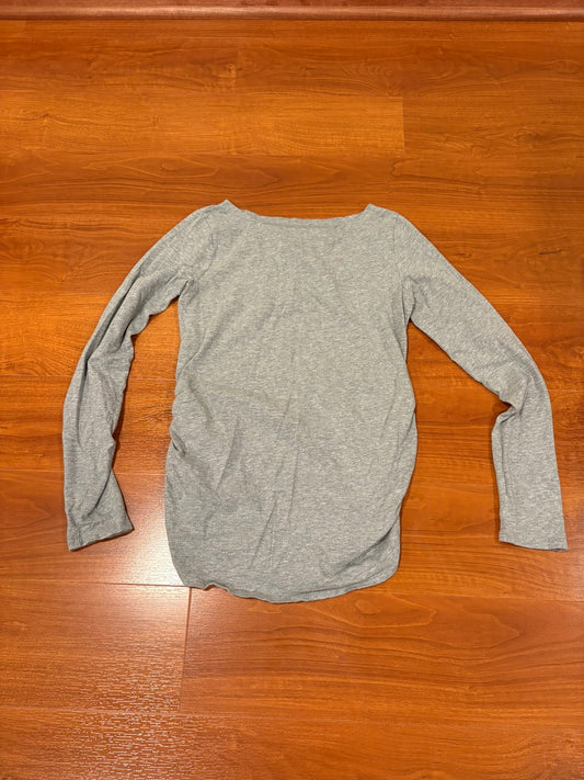 Women's Maternity Size S Isabelle Grey Long Sleeve Shirt