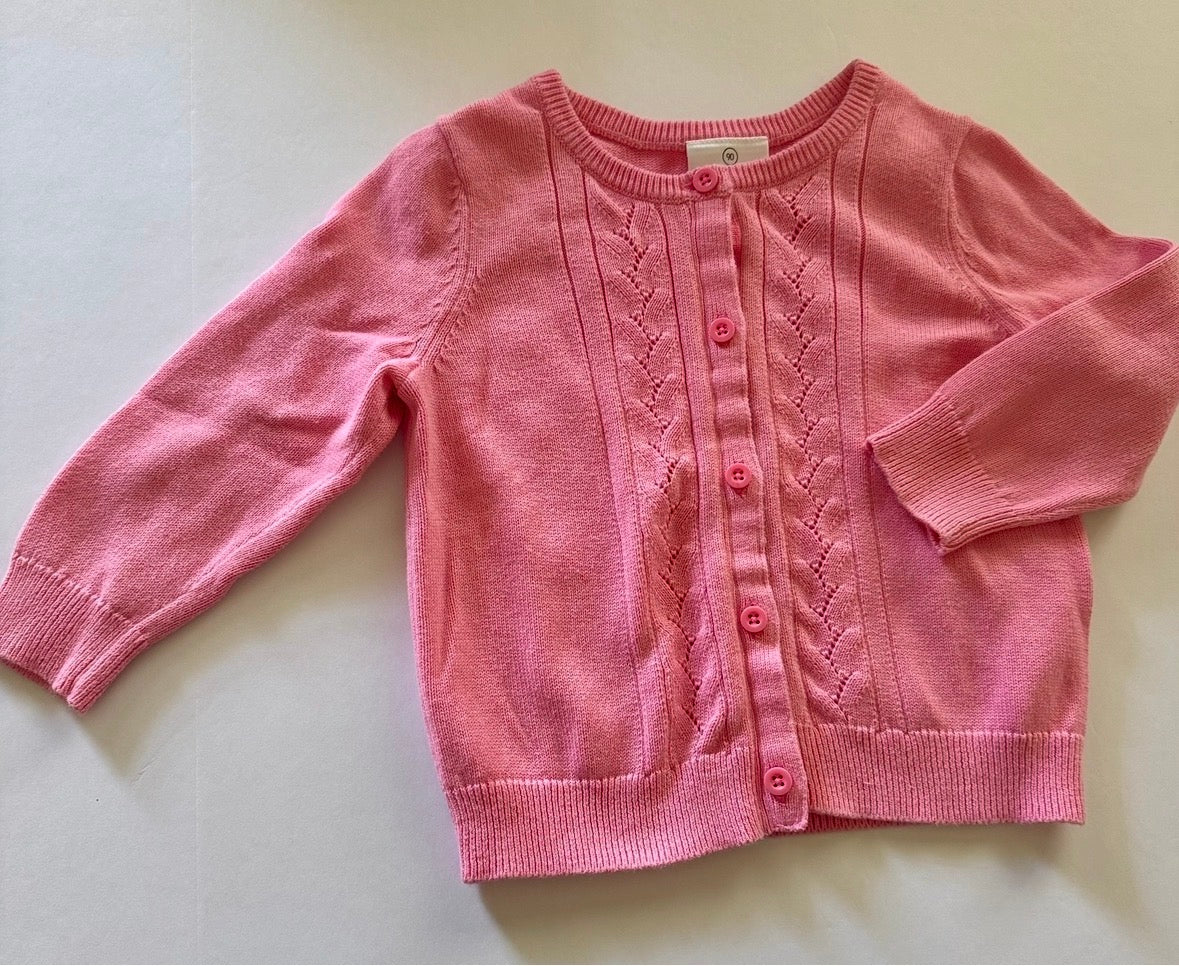 REDUCED #92 Girls 3 t pink button up cardigan Hanna andersson