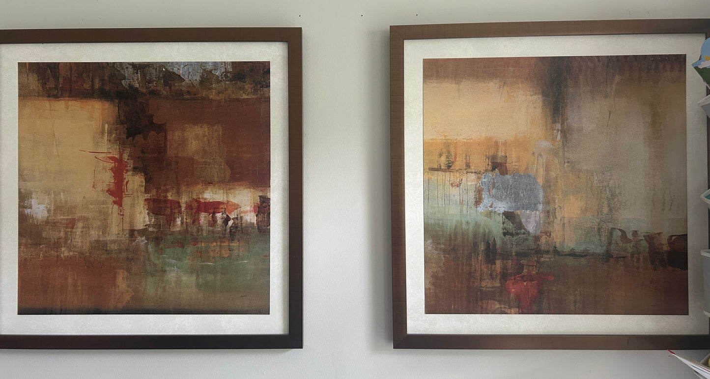#34 framed paintings set