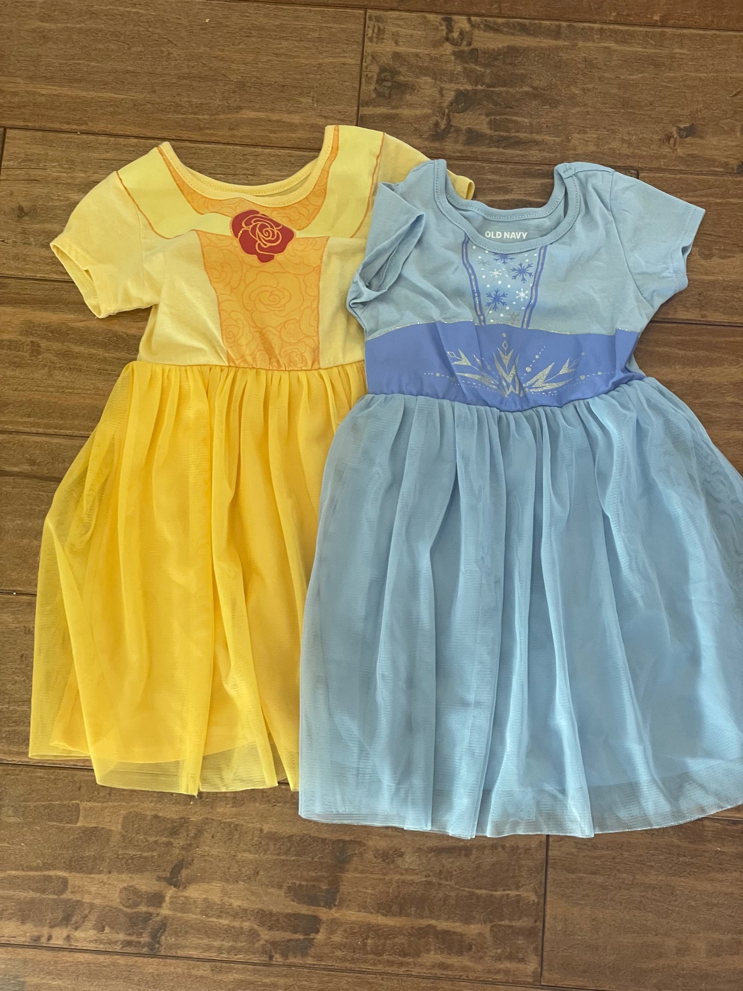 #199 Girls Disney Old Navy princess tulle dress belle and Elsa size 3T