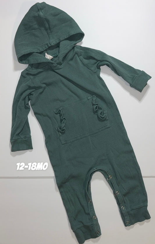 205 12-18mo Kate Quinn Teal Hooded Unionsuit