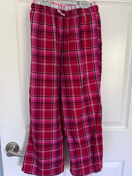 #125 Girls Cat and Jack Flannel Pajama Bottoms Size 6-7