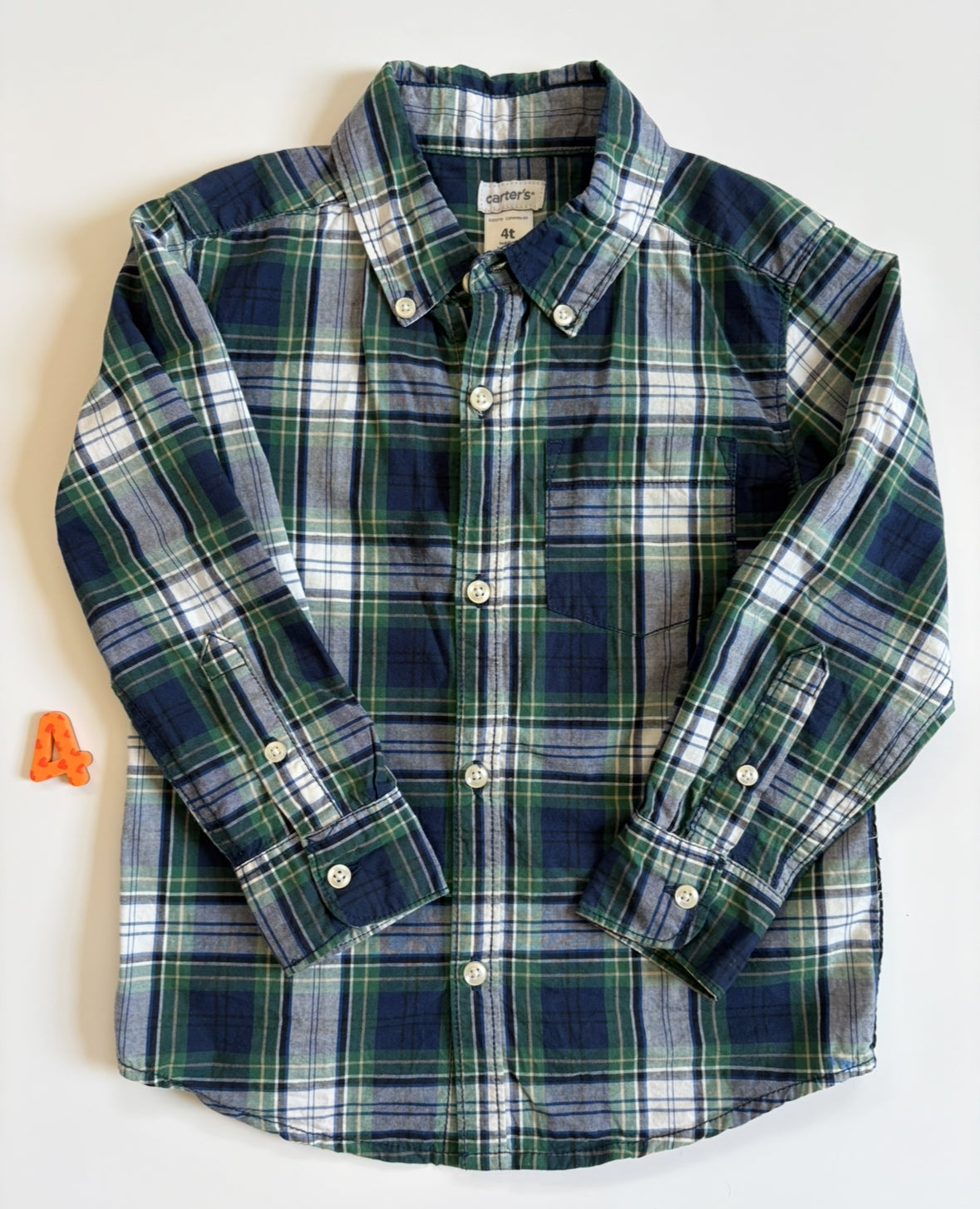 REDUCED #40 Carters Plaid Button Down Boys 4T
