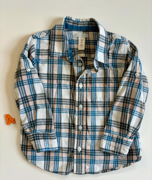 #40 Old Navy Plaid Button Down Boys 4t