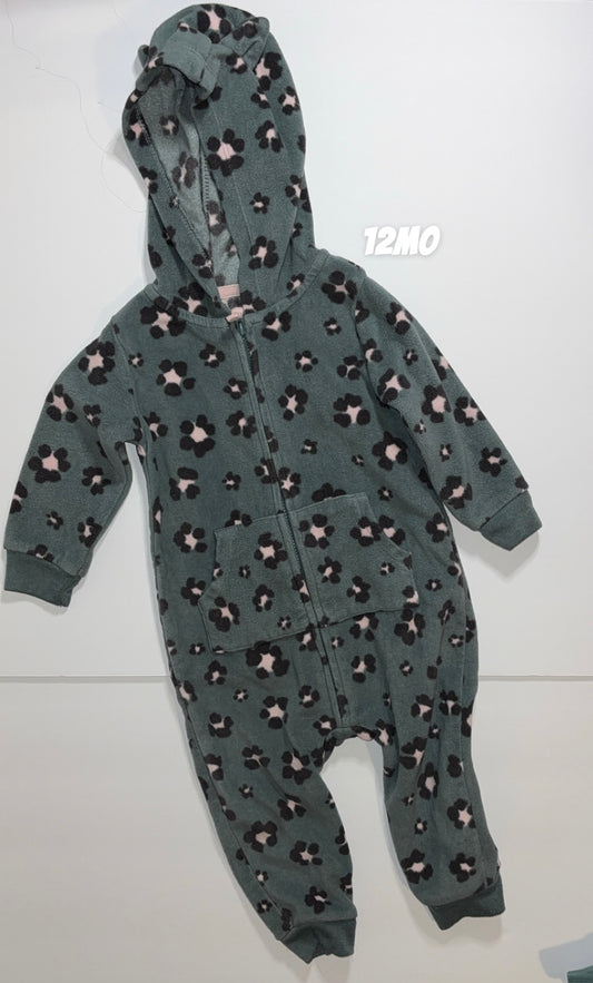 205 Carters 12mo Fleece jumpsuit