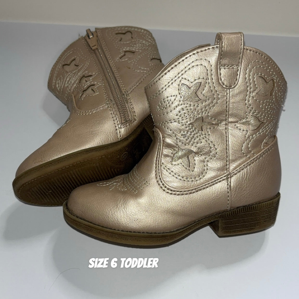 205 Toddler 6 Gold C&J Short Cowboy Boot