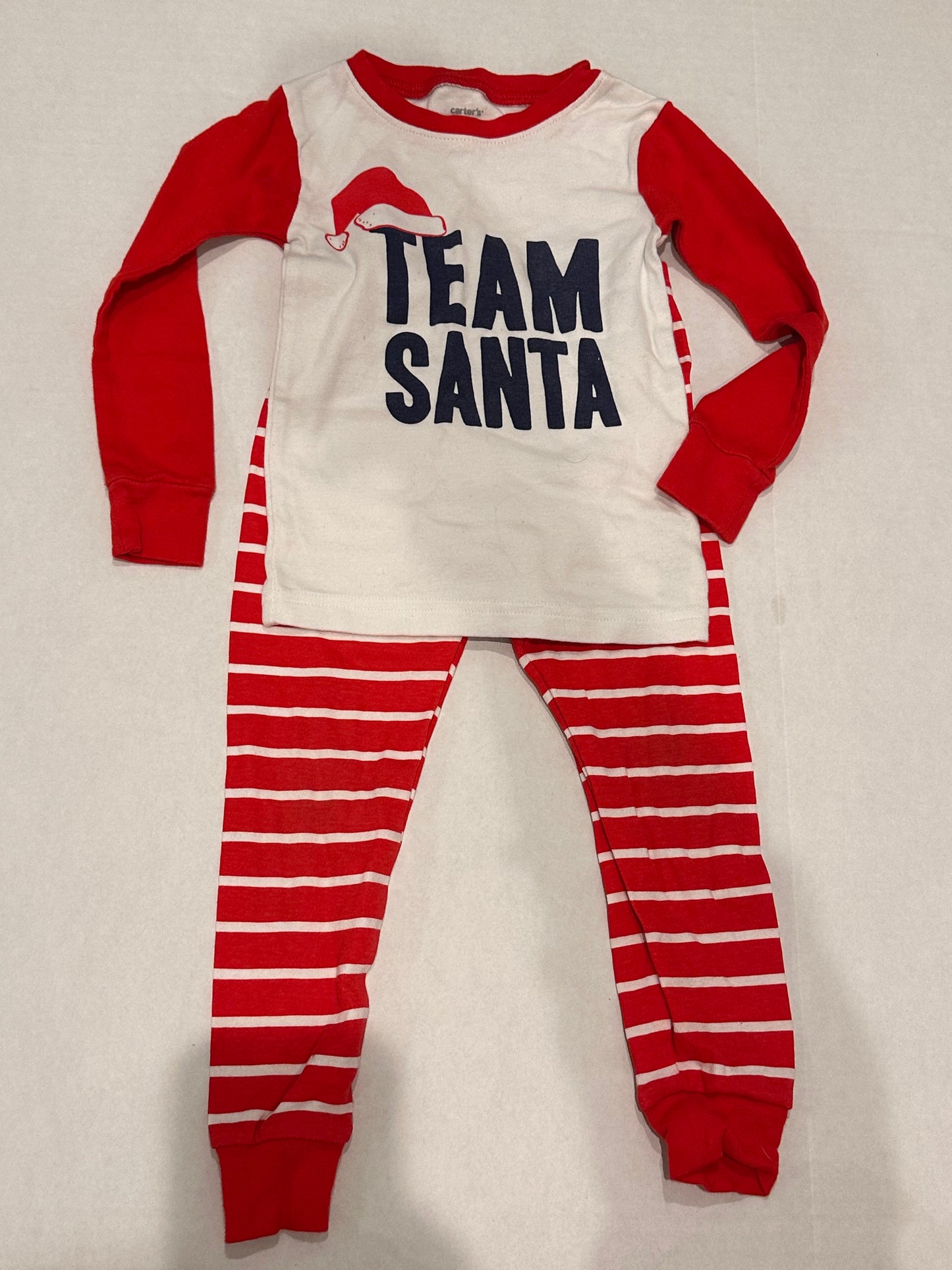 92B Size 3T Team Santa Carters pajamas