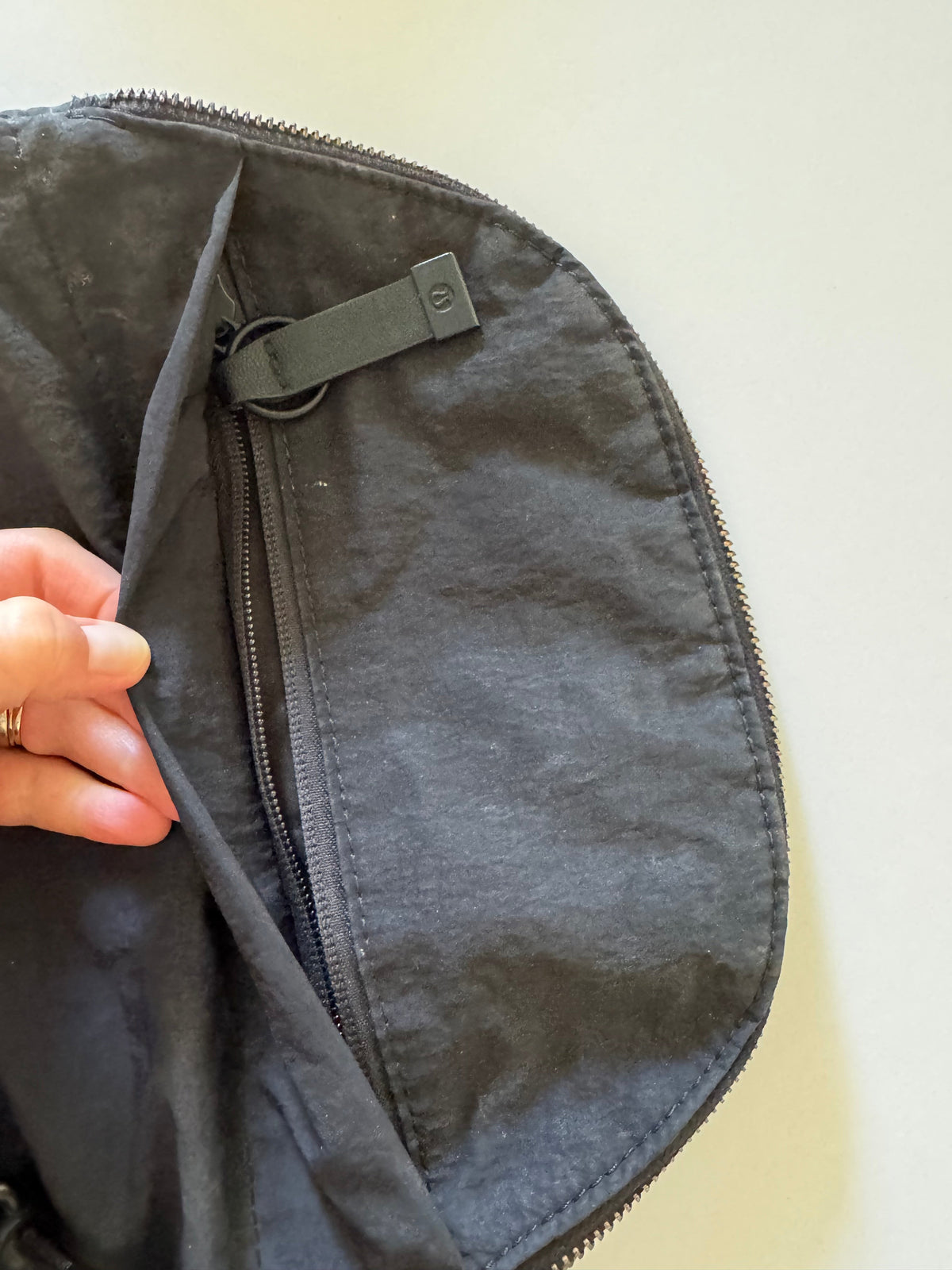 #92 Lululemon black zipper purse